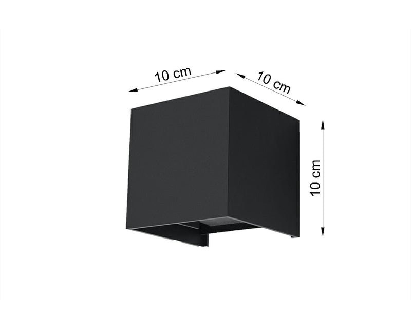 Wall lamp LUCA black LED IP54