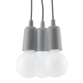 Pendant lamp DIEGO 3 grey