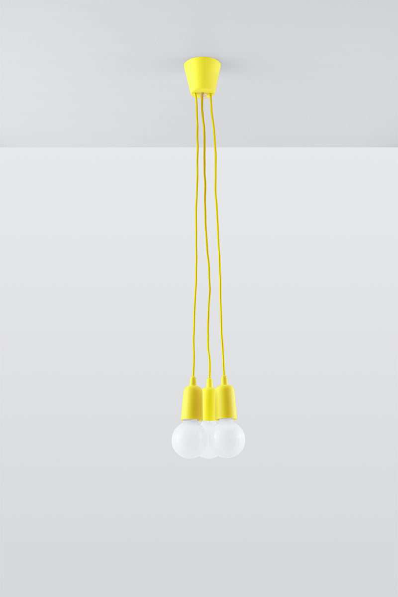 Pendant lamp DIEGO 3 yellow