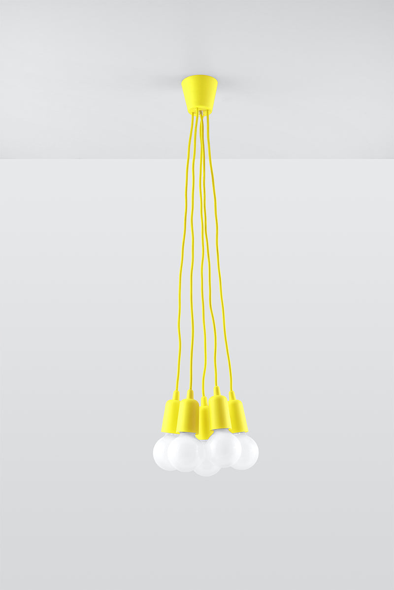 Pendant lamp DIEGO 5 yellow