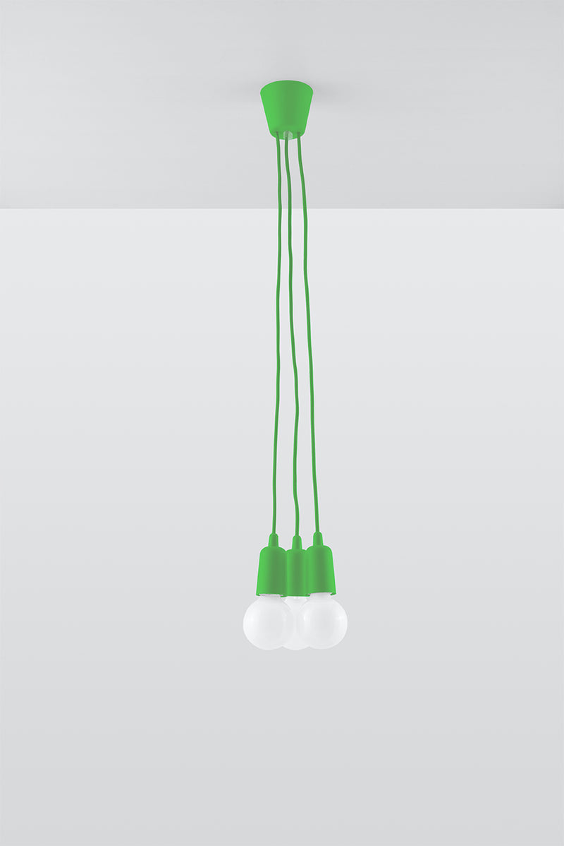 Pendant lamp DIEGO 3 green