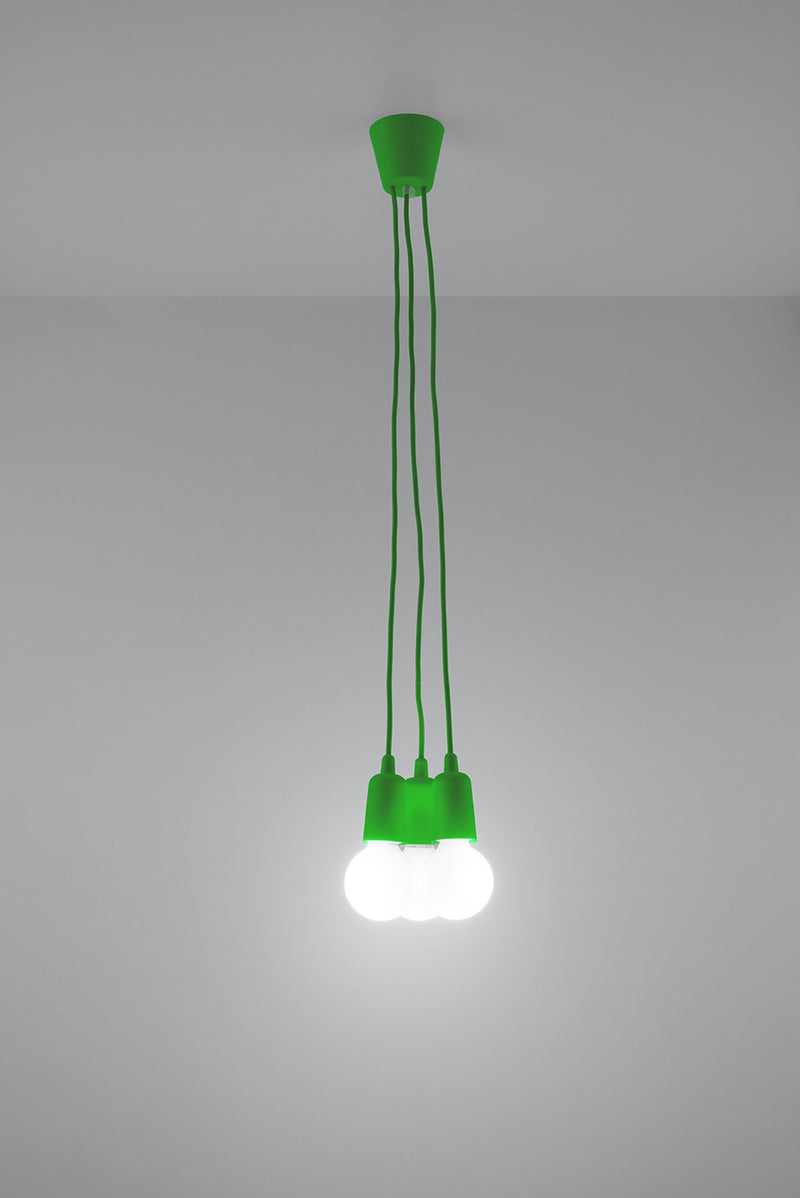 Pendant lamp DIEGO 3 green