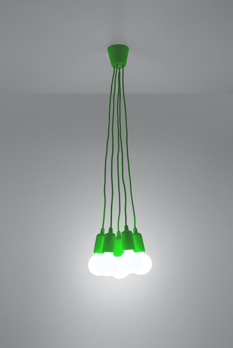 Pendant lamp DIEGO 5 green