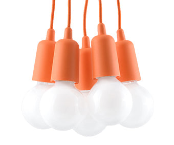 Pendant lamp DIEGO 5 orange