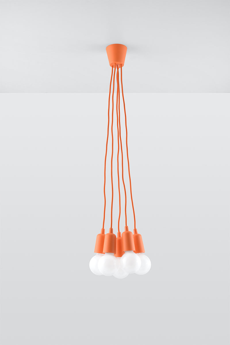 Hanglamp DIEGO 5 oranje