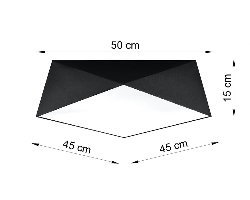 Loftslampe HEXA 45 sort