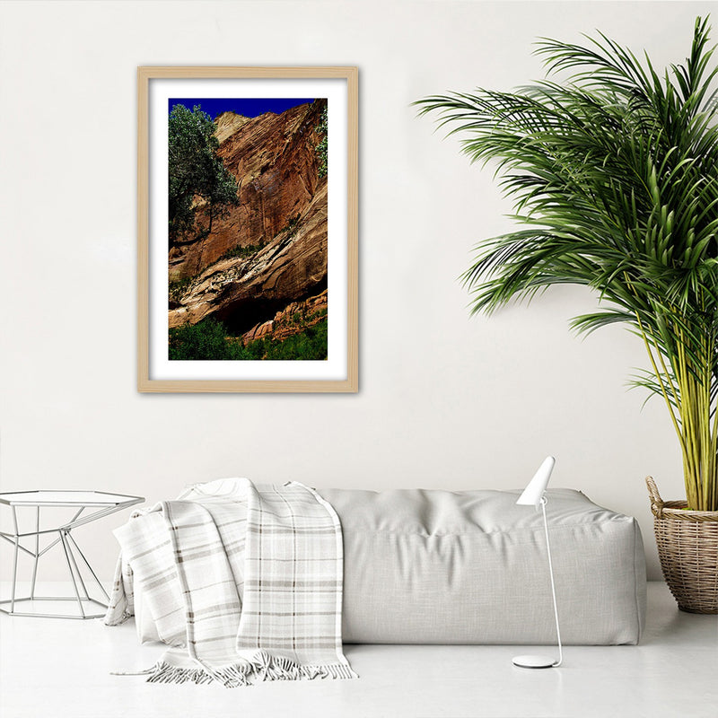 Picture in natural frame, Rocky landscape