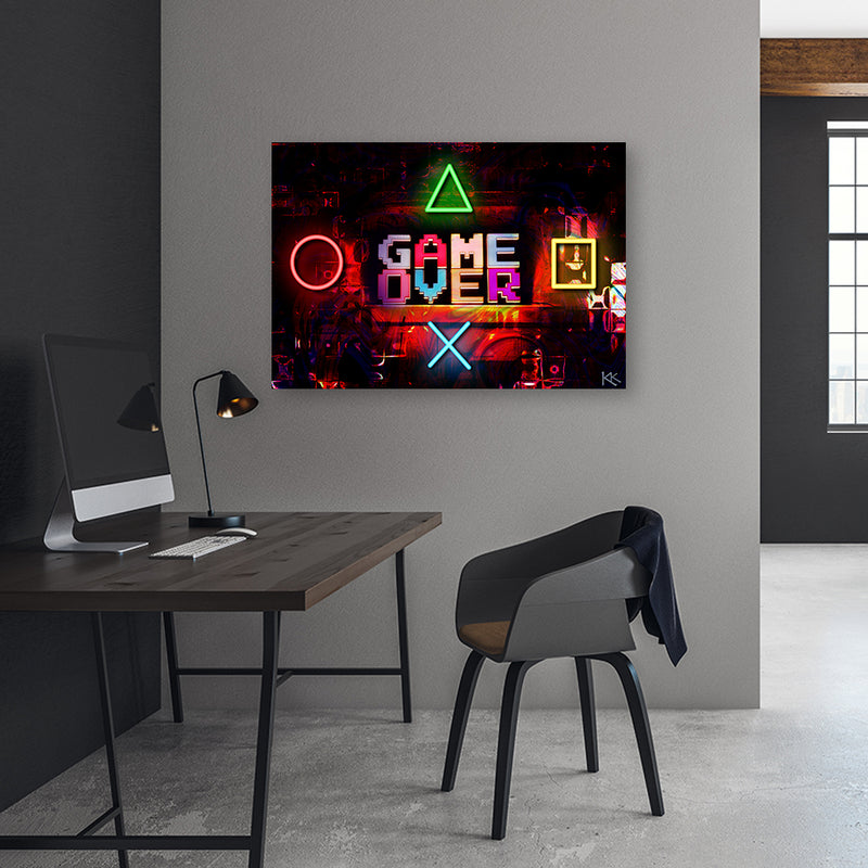 Canvas print, Game Over for the gamer