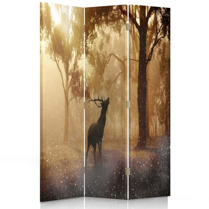 Room divider Double-sided rotatable, Roaring deer
