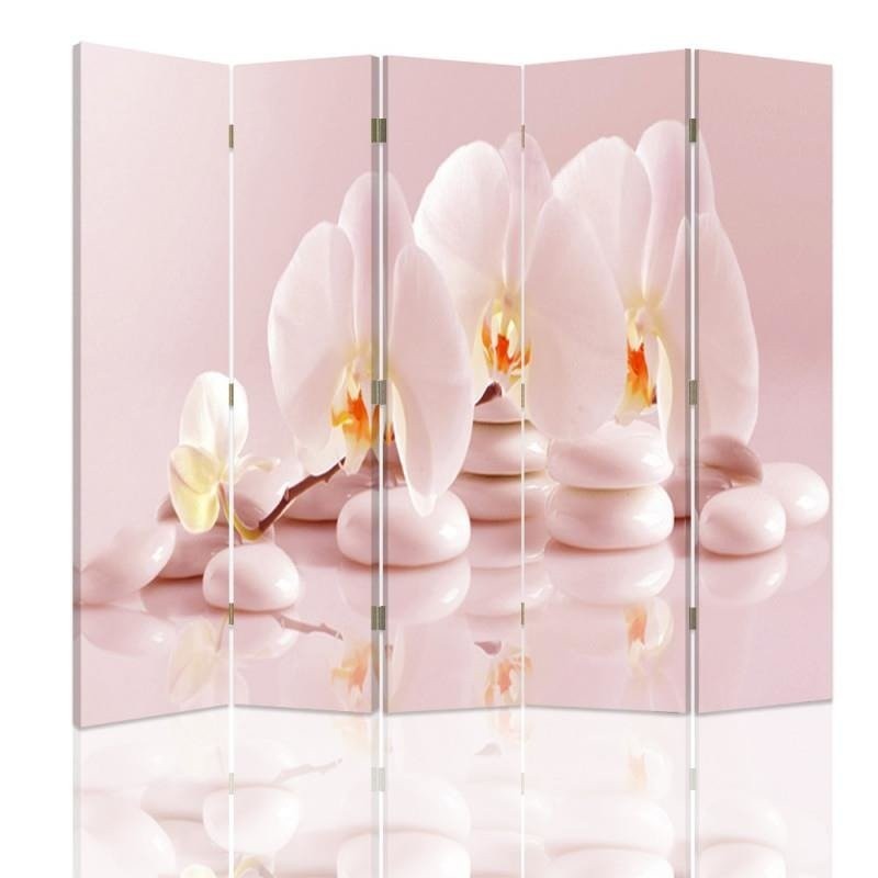 Room divider Double-sided, Zen orchids