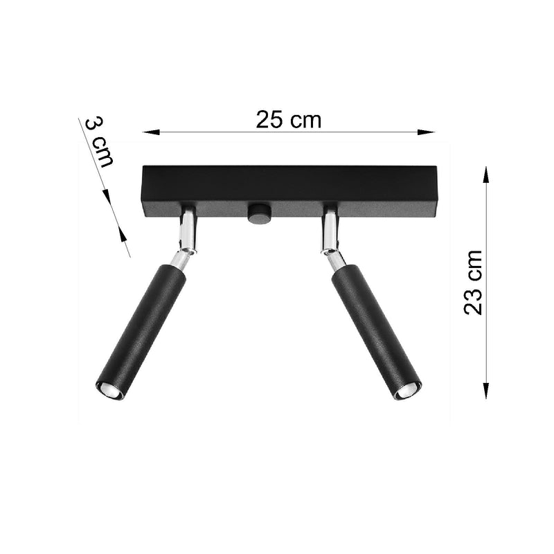 Loftslampe EYETECH 2 sort