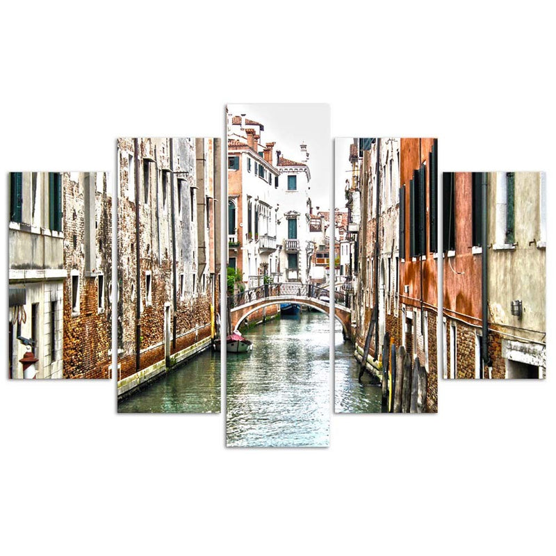 Five piece picture canvas print, Venice