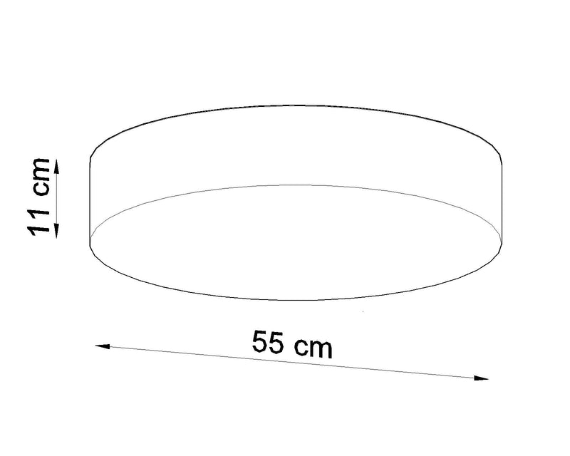 Lampada da soffitto ARENA 55 grigia