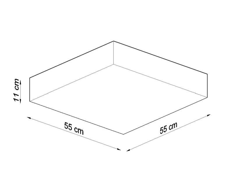 Loftslampe HORUS 55 sort