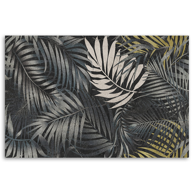Deco panel print, Dark tropical leaves nature