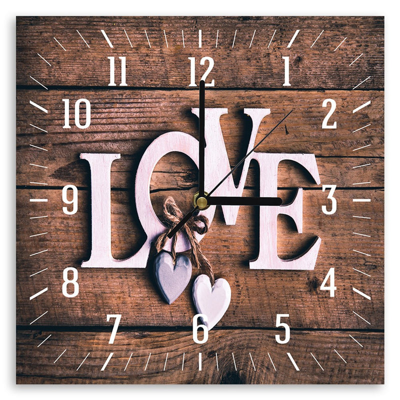 Wall clock, Love on dark boards