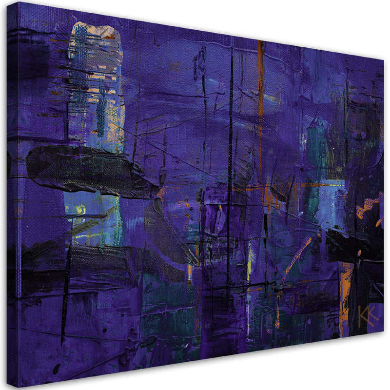 Canvas print, Violet abstract hand painted