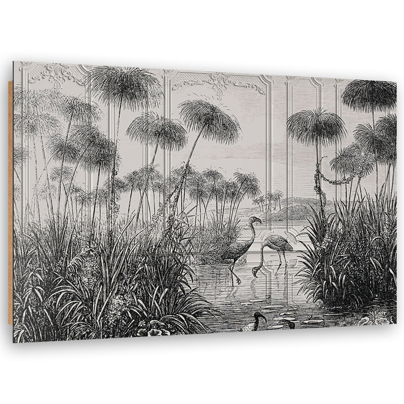 Deco panel print, Birds in the pond