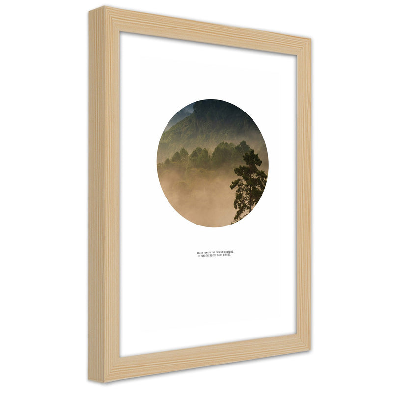 Picture in natural frame, Forest in a circle
