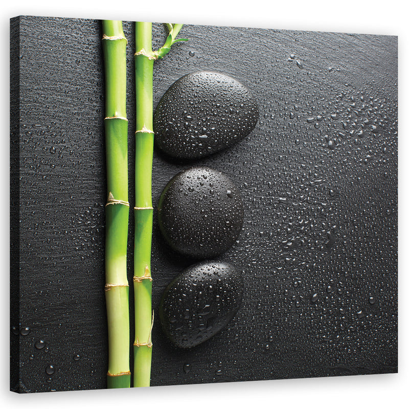 Canvas print, Bamboo and zen stones