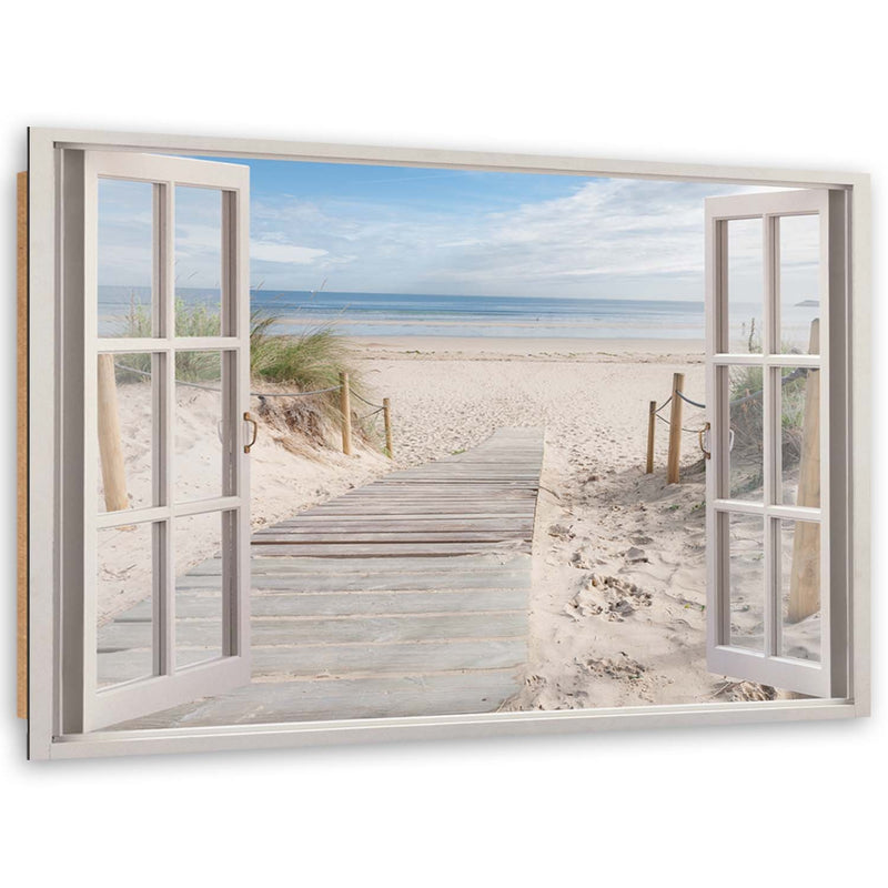 Deco panel print, Window path to the beach