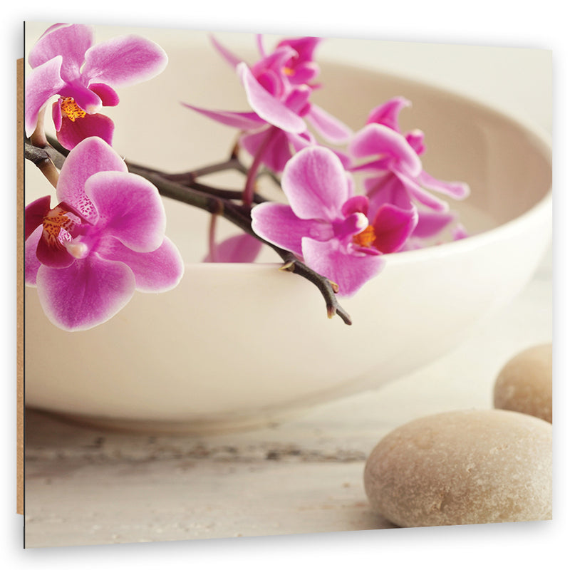 Deco panel print, Pink orchids in bowl