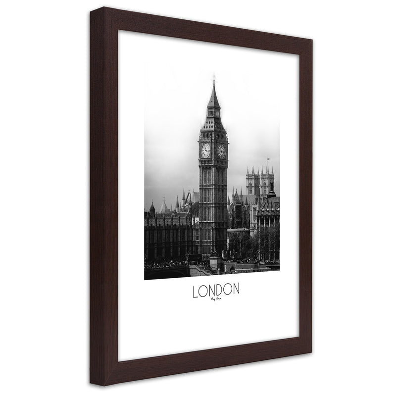 Picture in brown frame, The legendary big ben