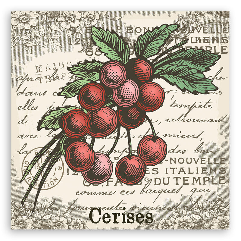 Deco panel print, Cherry vintage