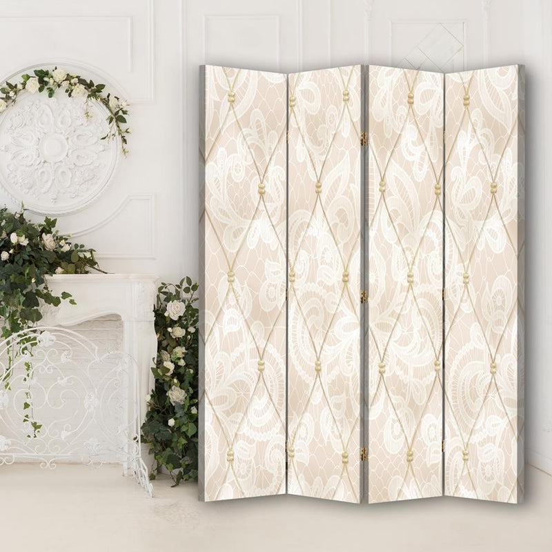 Room divider Double-sided rotatable, Calm beige