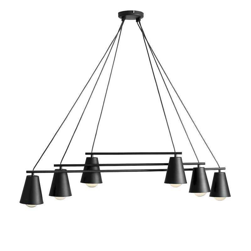 Hanging lamp ARTE 6 black