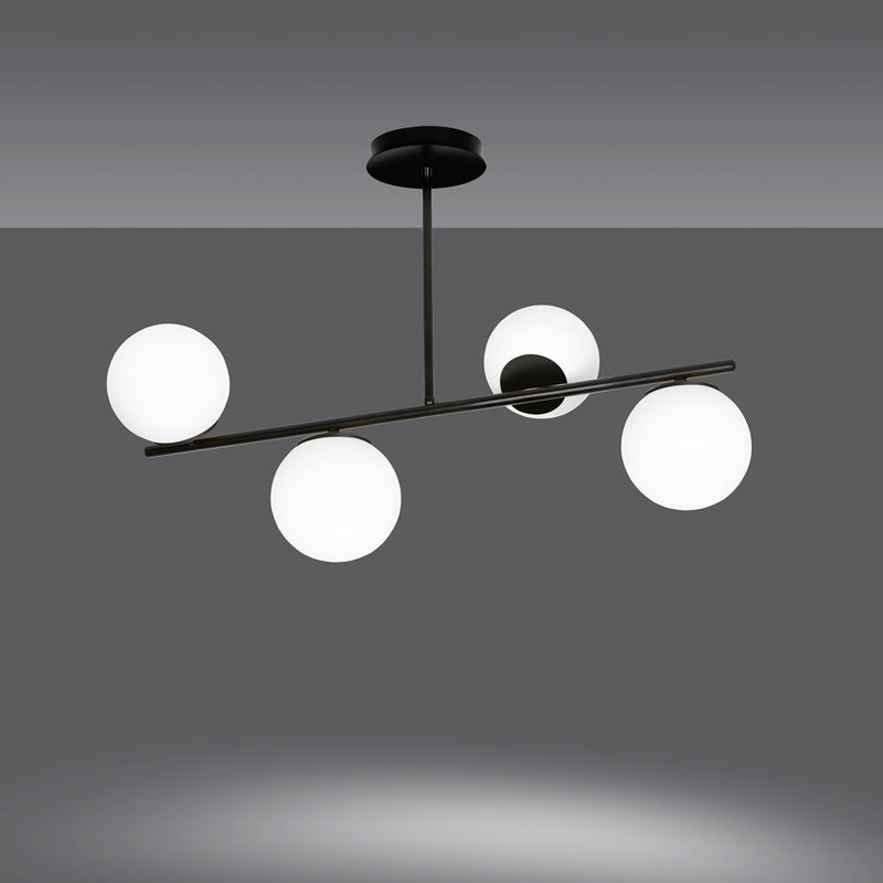 BIOR ceiling lamp 4L, D15 black, E14