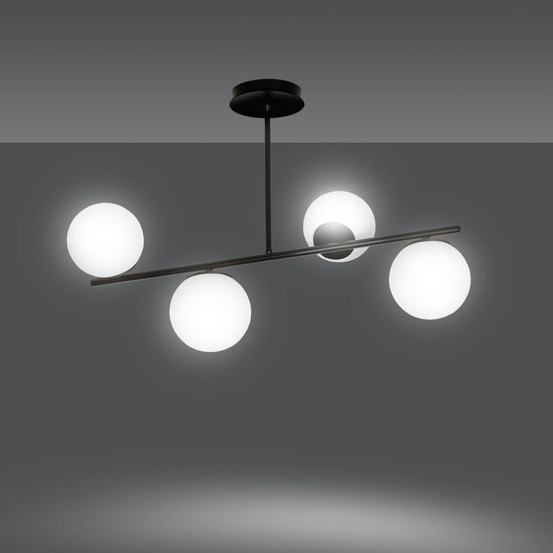 BIOR ceiling lamp 4L, D15 black, E14
