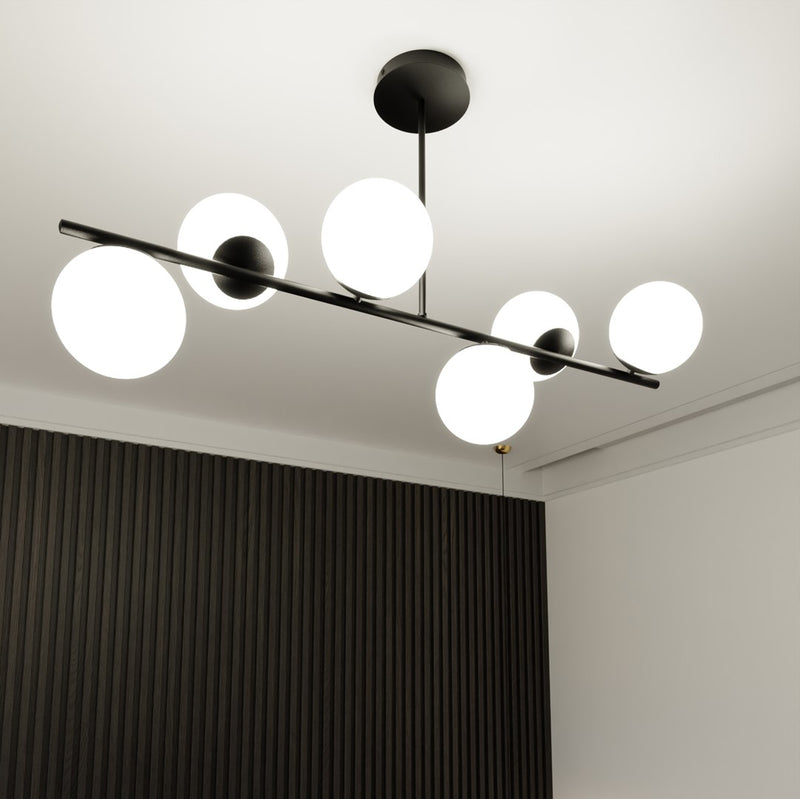 BIOR ceiling lamp 6L, D15 black, E14
