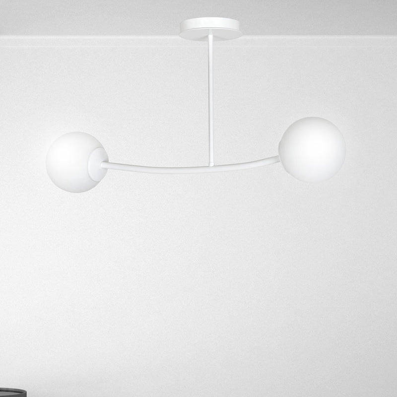 HALLDOR ceiling lamp 2L, D15 white, E14