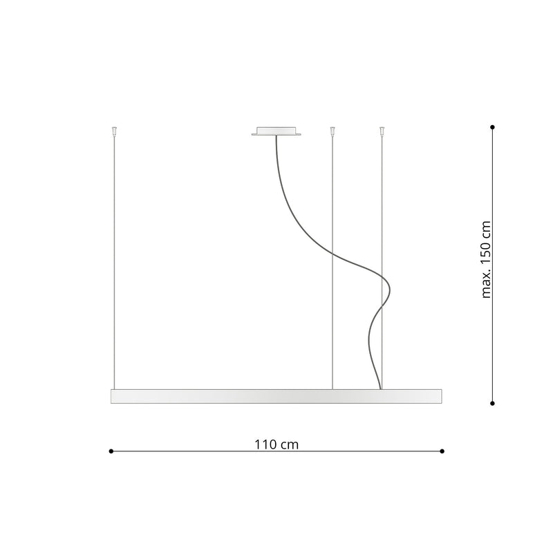 Kronleuchter RIO 110 schwarz 3000K