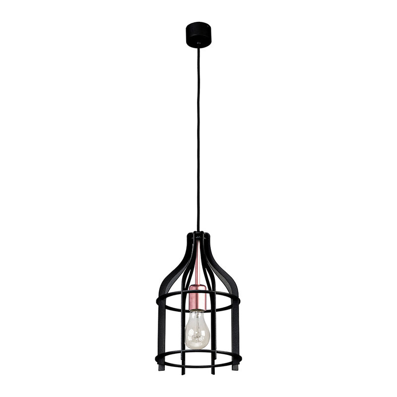 Riana Pendant Lamp 1xE27 60W Steel / Black