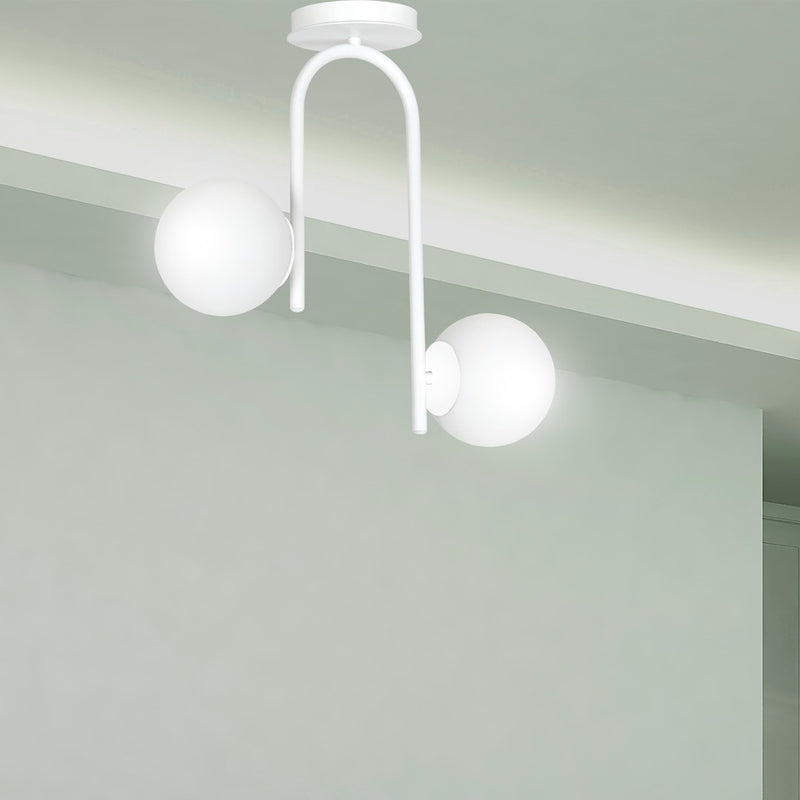 KALF ceiling lamp 2L, D15 white, E14