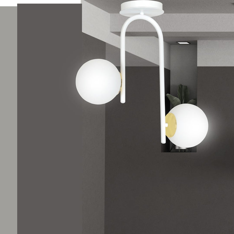 RAGNAR ceiling lamp 2L, D15 white, E14