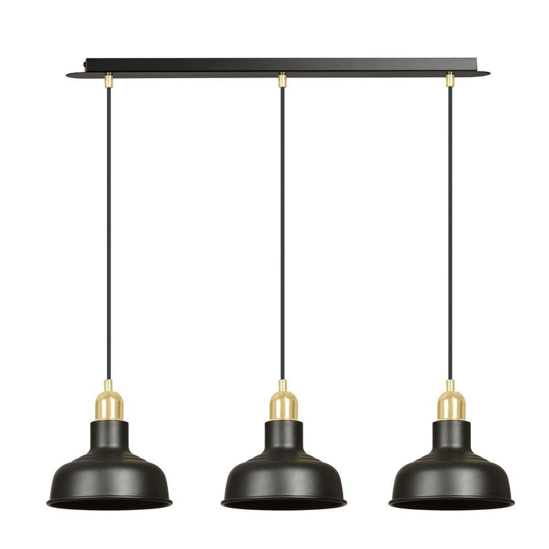IBOR pendant lamp 3L, black, E27