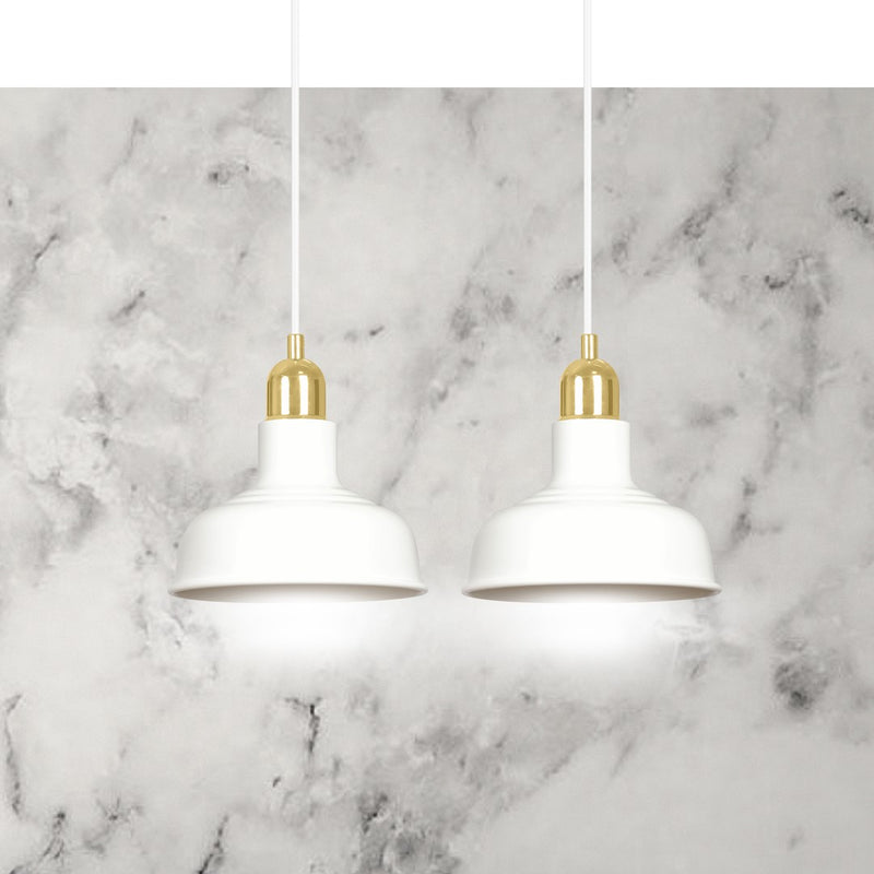 IBOR pendant lamp 2L, white, E27