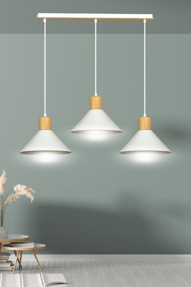 ROWEN pendant lamp 3L, white, E27