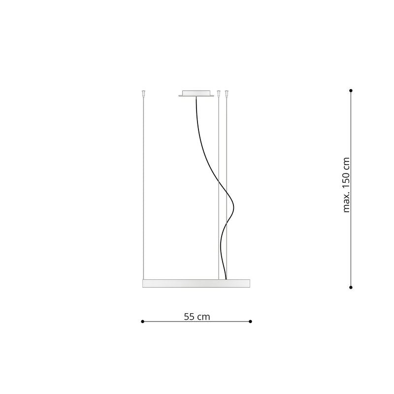 Lampadario RIO 55 bianco 3000K