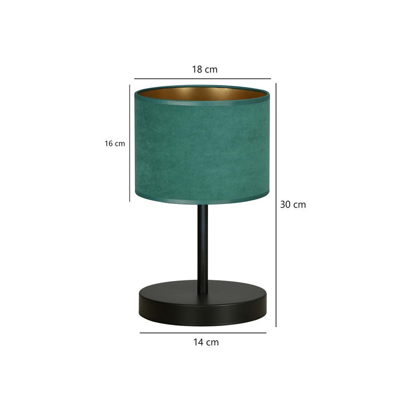 HILDE table lamp 1L, D20 black, E27