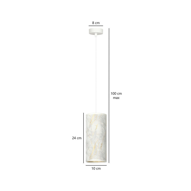 KARLI pendant lamp 1L, D10 white, E14