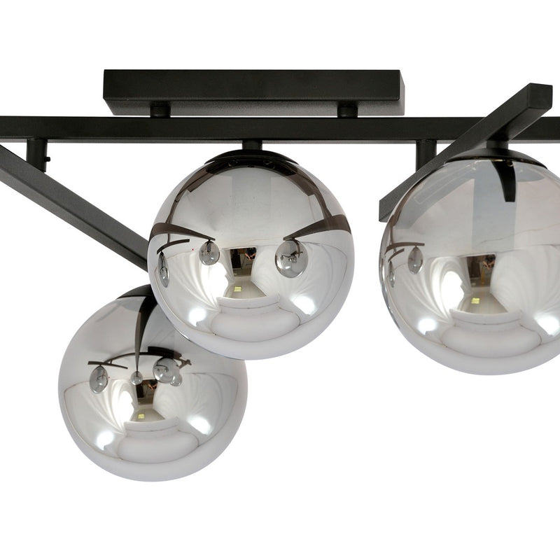 SMART ceiling lamp 4L, D15 black, E14
