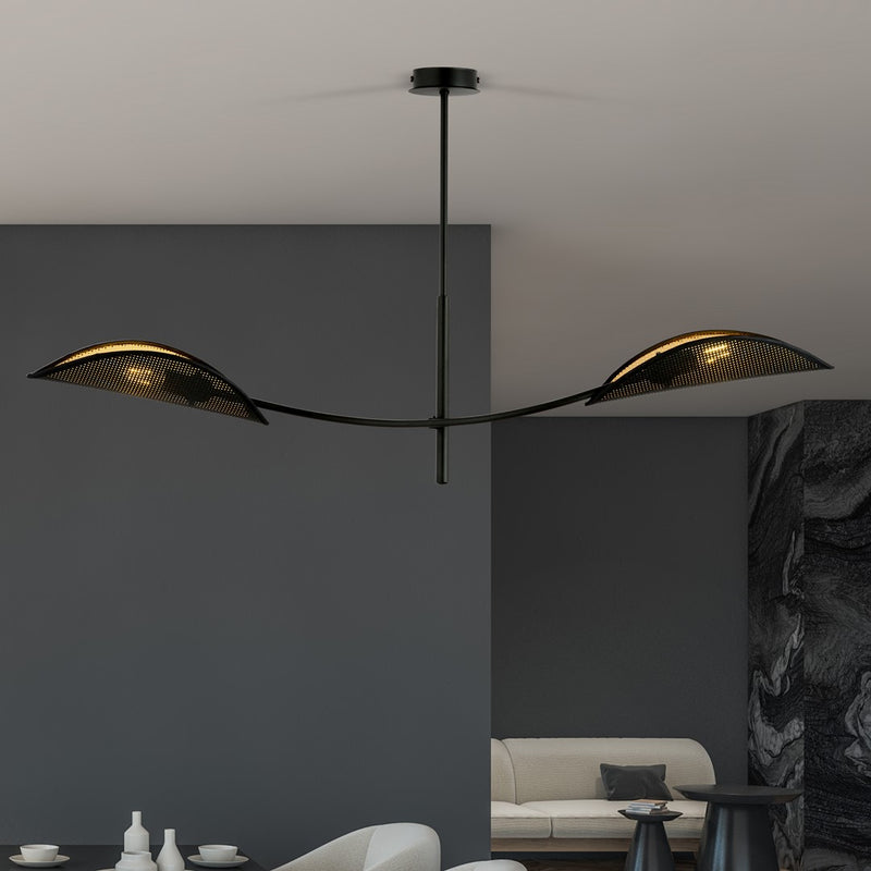 LOTUS ceiling lamp 2L, D12 black, E14