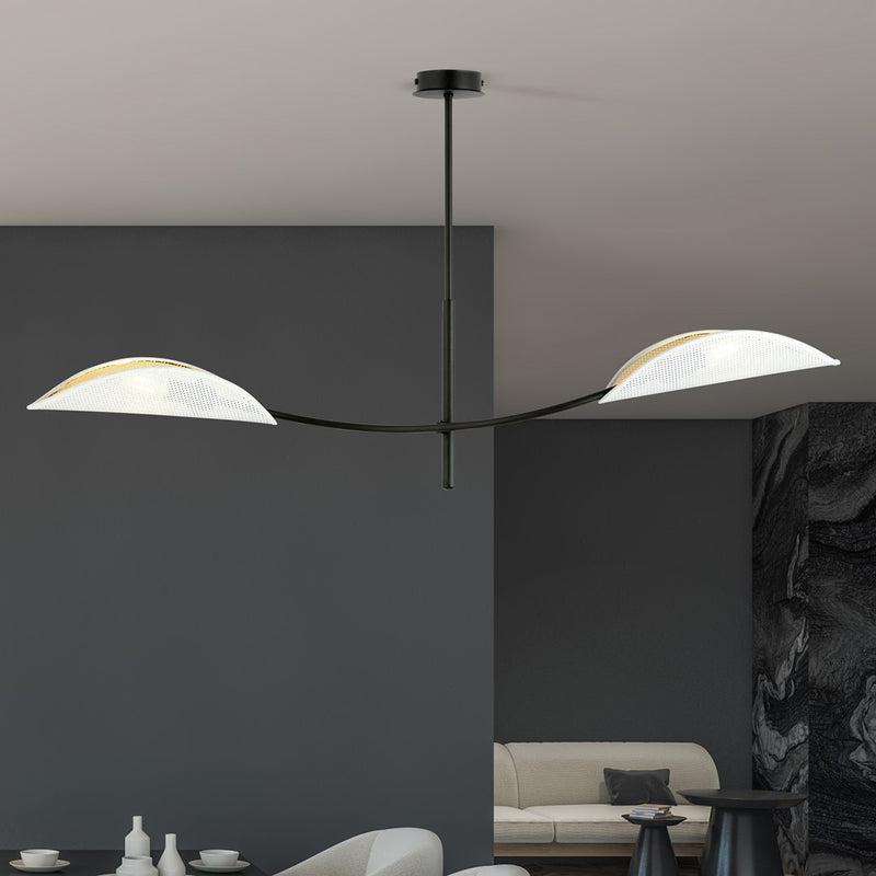 LOTUS ceiling lamp 2L, D12 black, E14