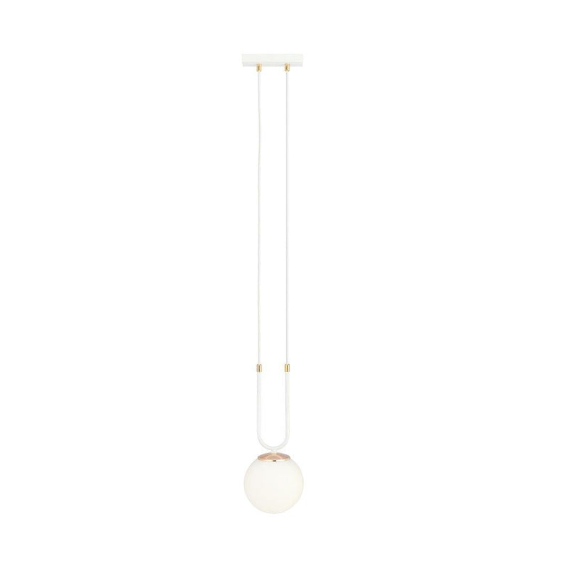 GLAM pendant lamp 1L, D15 white, E14