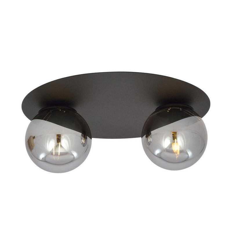 SOLAR ceiling lamp 2L, D14 black, E14