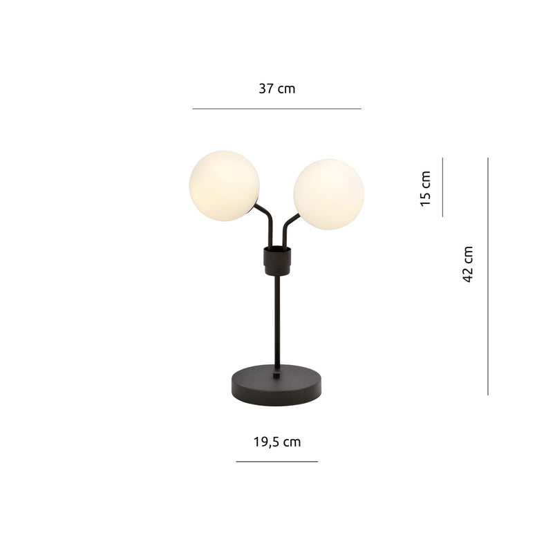 NOVA table lamp 2L, D15 black, E14